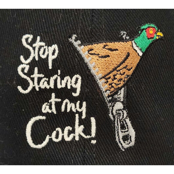 Pheasant Hunting Embroidered Stop Staring at my Bird Cap - Adjustable - Picture 3 of 15